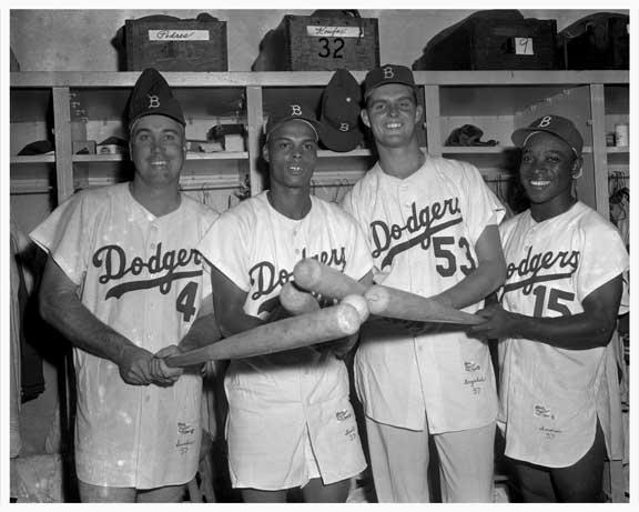 Brooklyn Dodgers - In the locker room pre game- 1956 — Old NYC Photos