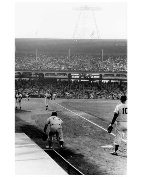 Brooklyn Dodgers Pitchers warming up at  Ebbets Field 1957 Brooklyn NY 1