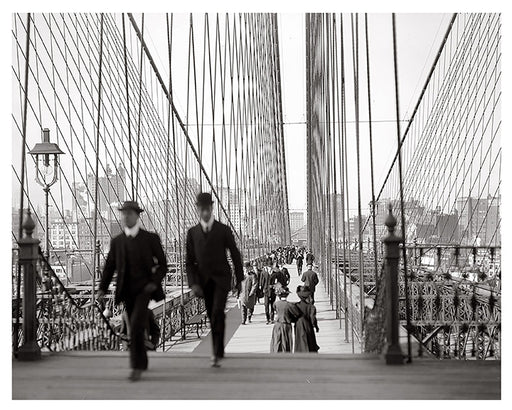 Brooklyn Bridge Walkers 1900