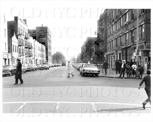 Brownsville Hopkinson South at Sutter PS 175 with crossing guard 1965 Old Vintage Photos and Images