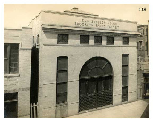 BRT 118 Lexington  Substation #13 East of Grand Ave near Greene Ave Brooklyn NY Old Vintage Photos and Images