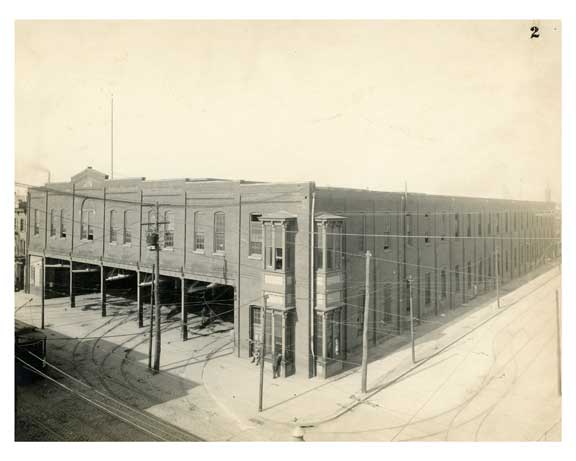 BRT 2 Crosstown depot  - Manhattan Ave & Box Street Greenpoint - Brooklyn NY Old Vintage Photos and Images