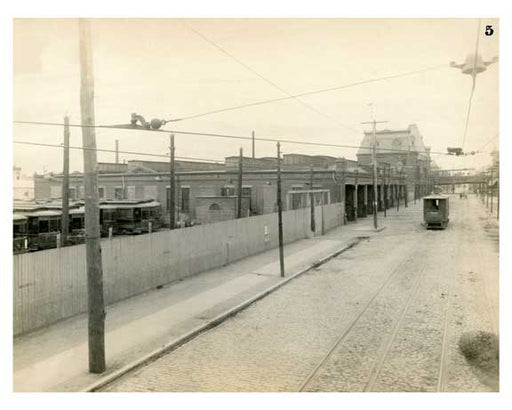 BRT 5 Myrtle Ave Depot Wyckoff Ave looking to Palmetto Street   - Brooklyn NY Old Vintage Photos and Images