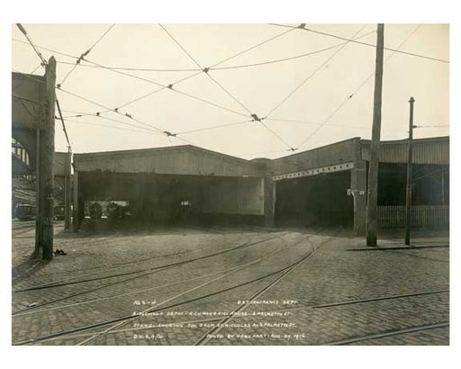 BRT Ridgewood Depot - looking SW from St. Nicholas & Palmetto Street Old Vintage Photos and Images