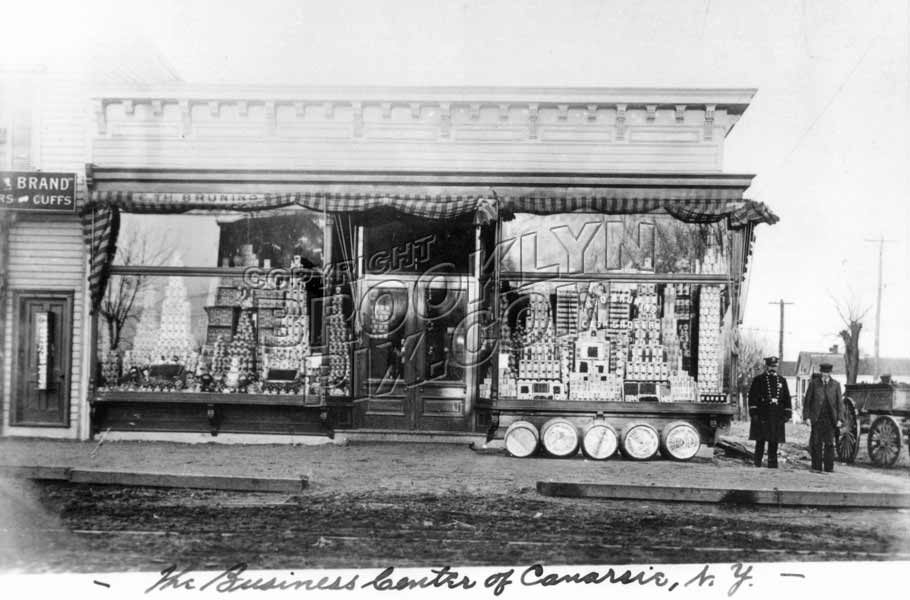 Bruning's Grocery northwest corner of Rockaway Parkway and Conklin Avenue, 1906 Old Vintage Photos and Images