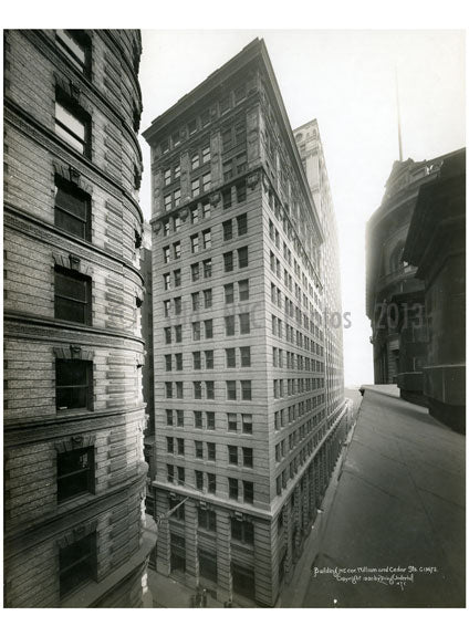 Building NE corner of William & Cedar Streets 1920 Old Vintage Photos and Images