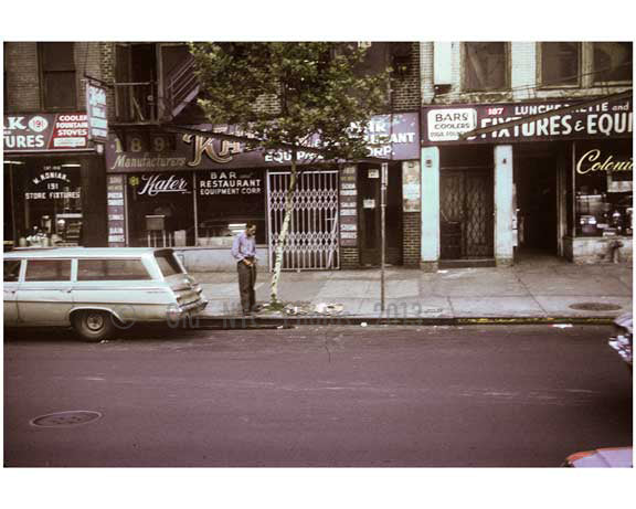 Bum urinating on the Bowery 1970s Old Vintage Photos and Images