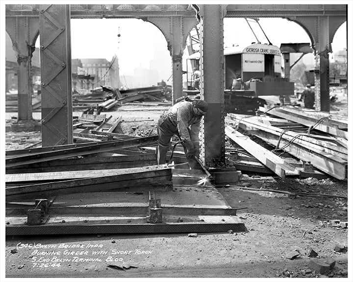 Steel Worker at Brooklyn Terminal Building - 1944