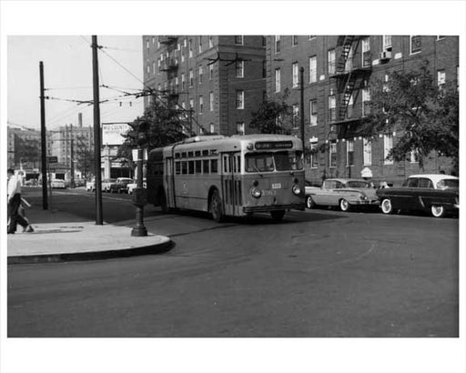 Bus Stop at Washington & Lefferts Ave Flatbush 1959 Brooklyn, NY Old Vintage Photos and Images
