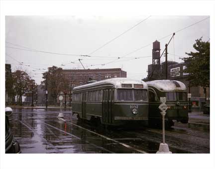 Buses in Rain Old Vintage Photos and Images