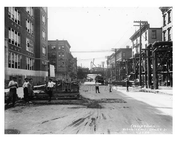 Bushwick Ave & Sholes St. - Williamsburg - Brooklyn , NY  1923 D Old Vintage Photos and Images