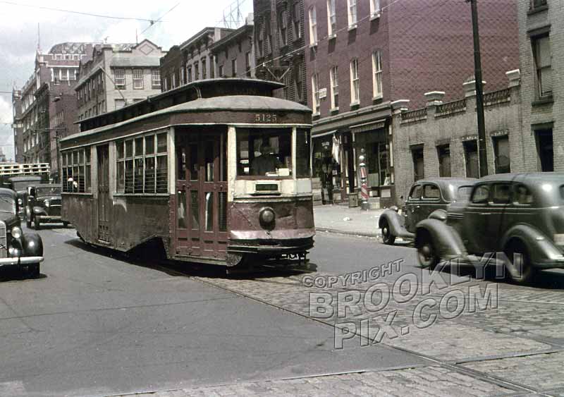 Bushwick Avenue, north from Johnson Avenue, c.1941 — Old NYC Photos
