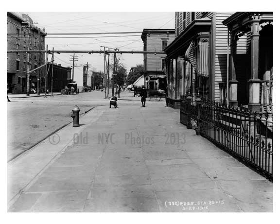 Bushwick Avenue north looking at Grand Ave  - Williamsburg - Brooklyn, NY 1916 E6 Old Vintage Photos and Images