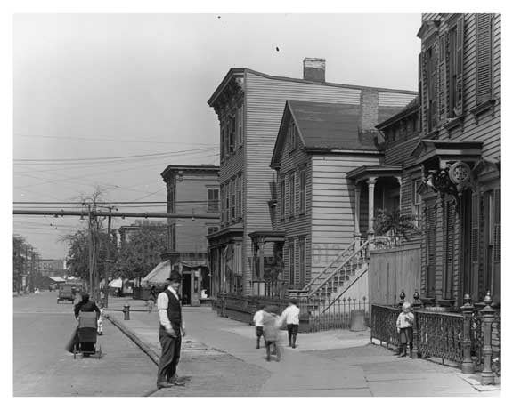 Bushwick Avenue north looking at Grand Ave  - Williamsburg - Brooklyn, NY 1916 E2 Old Vintage Photos and Images
