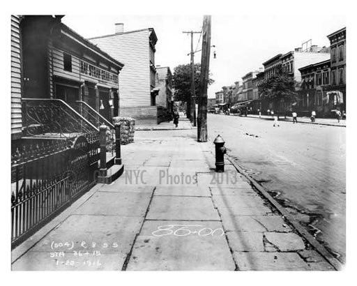 Bushwick Avenue north to Powers Street - Williamsburg - Brooklyn, NY 1916 D Old Vintage Photos and Images
