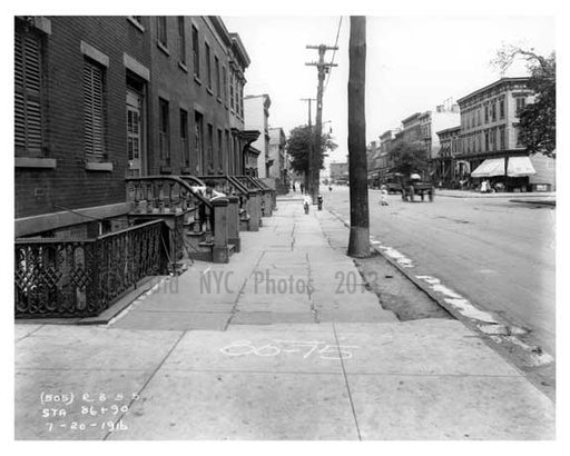 Bushwick Avenue north to Powers Street - Williamsburg - Brooklyn, NY 1916 I Old Vintage Photos and Images