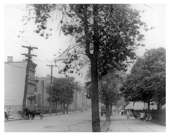 Bushwick Avenue north to Powers Street - Williamsburg - Brooklyn, NY 1916 F Old Vintage Photos and Images