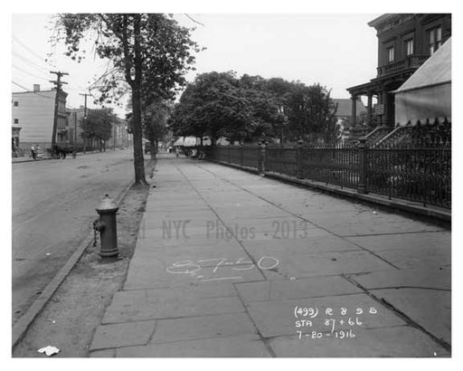 Bushwick Avenue north to Powers Street - Williamsburg - Brooklyn, NY 1916 E Old Vintage Photos and Images