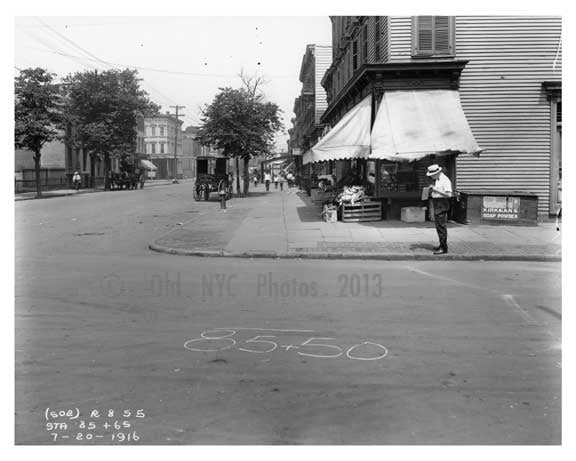 Bushwick Avenue north to Powers Street - Williamsburg - Brooklyn, NY 1916 G Old Vintage Photos and Images