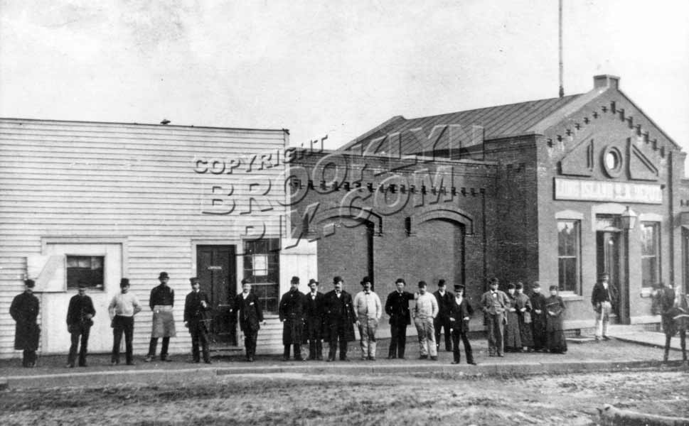 Bushwick Station of Long Island Rail Road at Bushwick and Montrose Avenues, 1890s Old Vintage Photos and Images