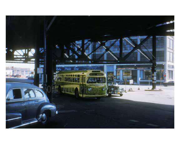 Bustop 1940s - Long Island City - Queens NY Old Vintage Photos and Images