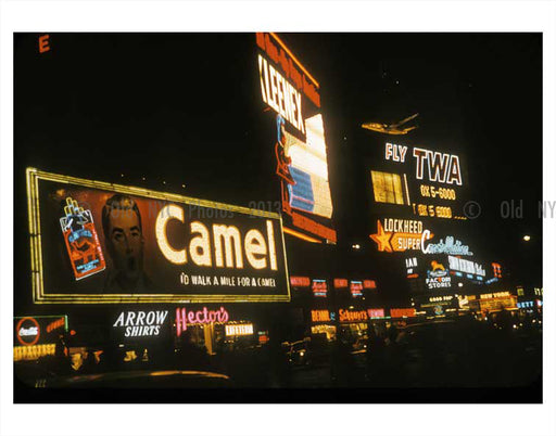 Camel Billboard in NYC Old Vintage Photos and Images