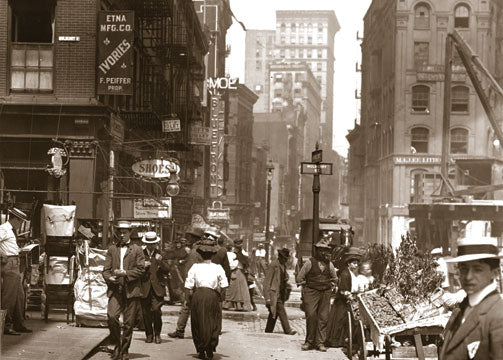 Canal St. west to mulberry & Walker Sts. Manhattan 1907 Old Vintage Photos and Images