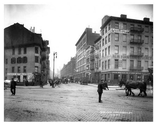 Canal & Varick Streets - Tribeca, NY 1915 A Old Vintage Photos and Images