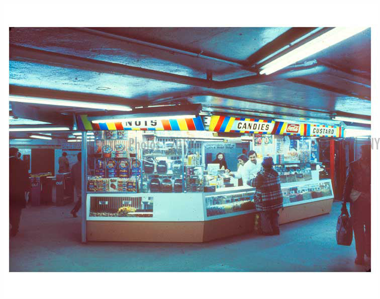 Candy Stand in the subway 1970's Old Vintage Photos and Images