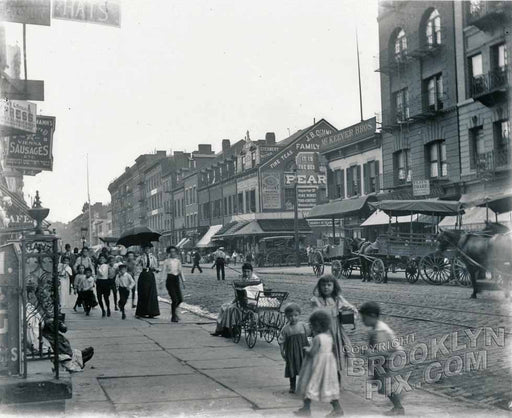 Carmine Street, south to Bleecker Street, Greenwich Square, 1895 Old Vintage Photos and Images