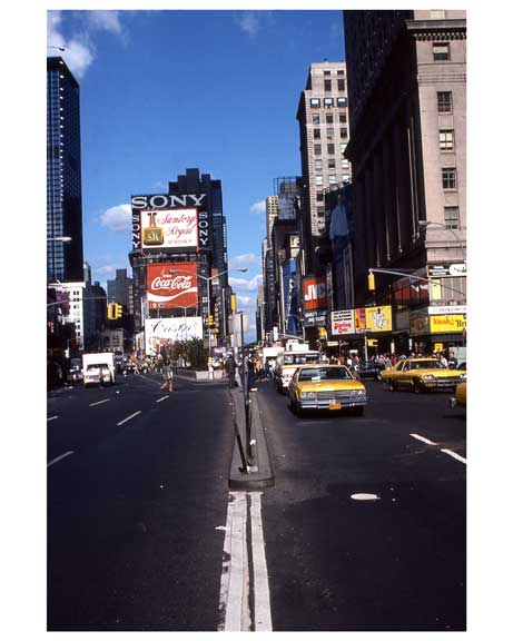 Cars rolling through Times Square in 1970s Manhattan I Old Vintage Photos and Images