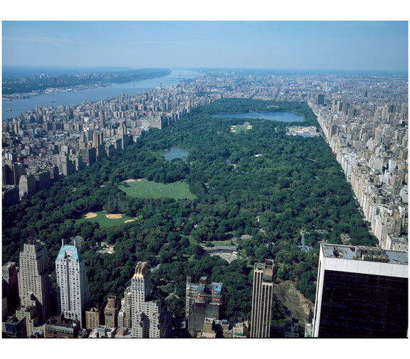 Central Park - Aerial view Old Vintage Photos and Images