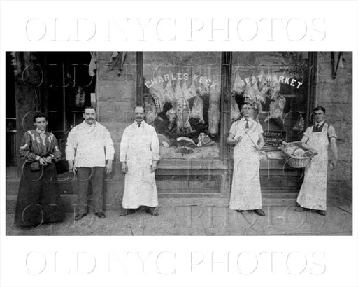 Charles Keck Meat Market, 1904 1385 Bedford Ave near Bergen Crown Heights Old Vintage Photos and Images