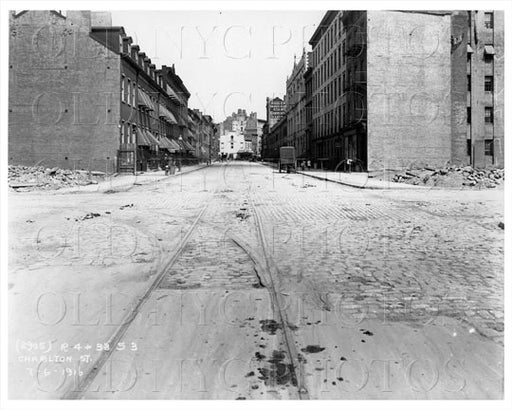 Charlton St East from Varick St West Village Manhattan NYC 1916 Old Vintage Photos and Images