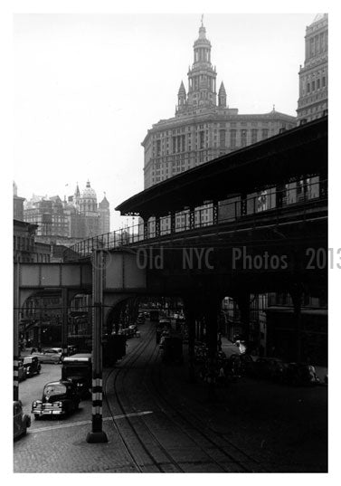 Chatham Square 1940's - Chinatown - Downtown Manhattan Old Vintage Photos and Images