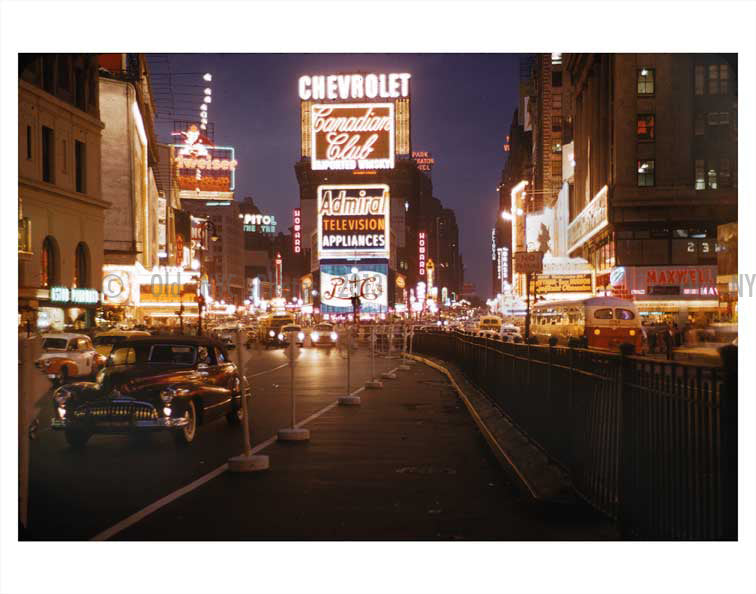 Cheverolet Billboard over Times Square Old Vintage Photos and Images