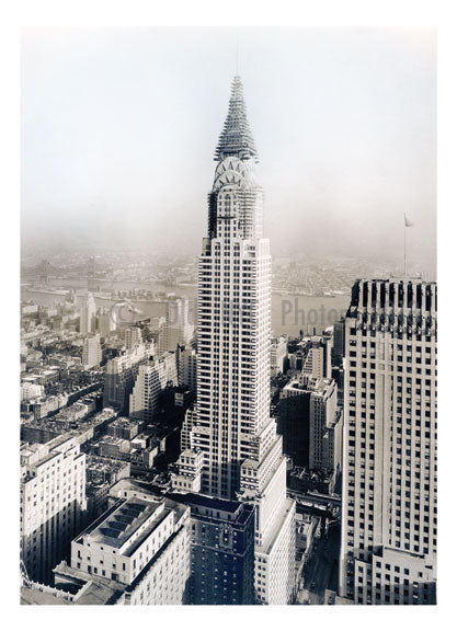 Chrysler building nearing completion E. 42nd Street & Lexington Avenue 1930 Old Vintage Photos and Images