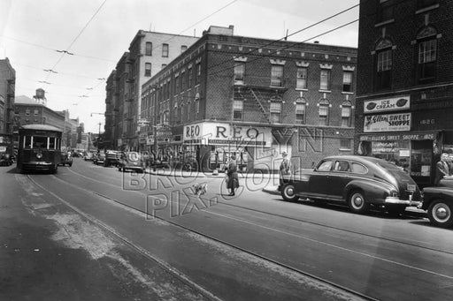 Church Avenue, looking east to East 19th Street, 1948 Old Vintage Photos and Images