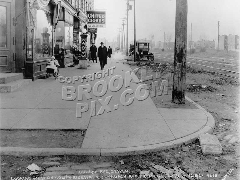 Church Avenue west from East 40th Street, 1924 Old Vintage Photos and Images