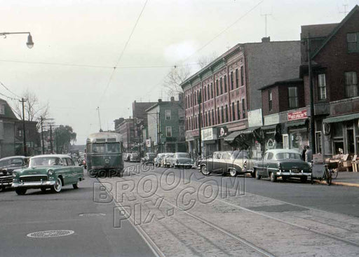 Church Avenue west from East 5th Street, October 1956 Old Vintage Photos and Images