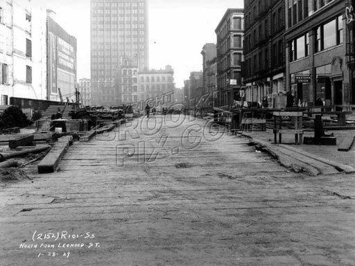 Church Street north from Leonard Street, 1929 Old Vintage Photos and Images