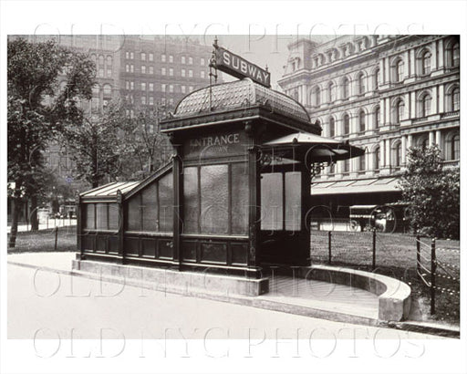 City Hall entrance kiosk 1918 Old Vintage Photos and Images