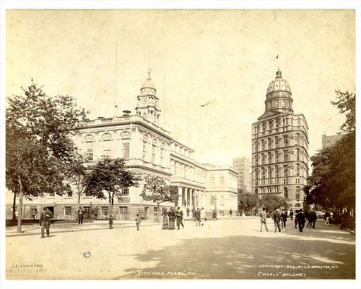 City Hall Park 1894 Old Vintage Photos and Images