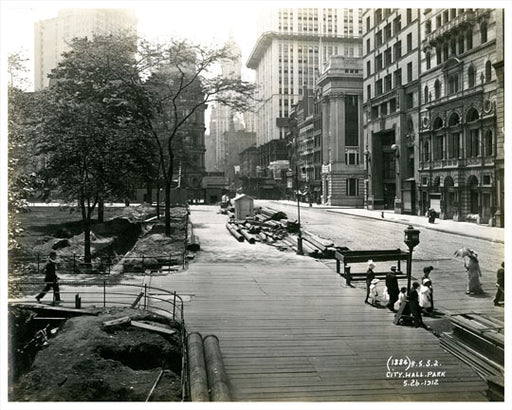 City Hall Park 1912 Old Vintage Photos and Images