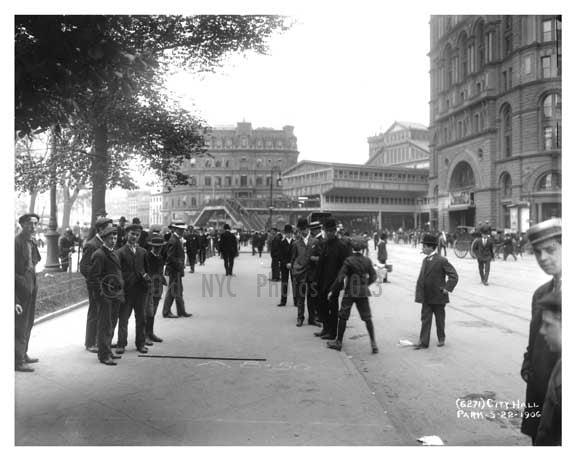 City Hall Park - Centre Street & Chambers 1906 A Old Vintage Photos and Images