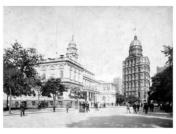 City Hall Plaza 1894 Old Vintage Photos and Images