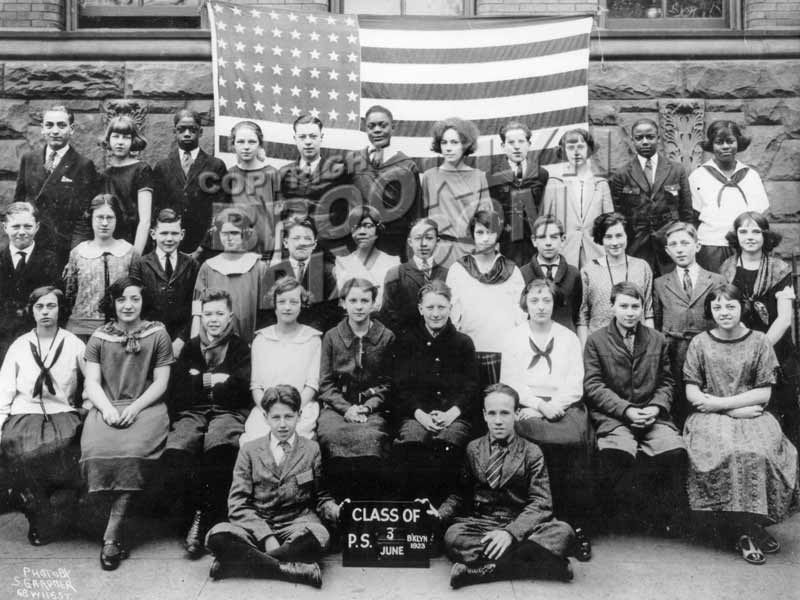 Class of P.S. 3, Hancock Street near Bedford Avenue, 1923