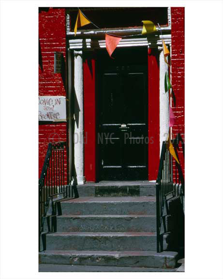 Close up on a doorway in Greenwich Village Manhattan 1965 NYC Old Vintage Photos and Images