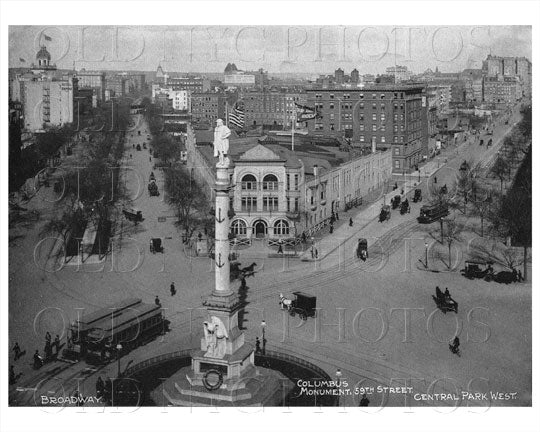 Columbus Circle 59th St Central Park West Broadway Manhattan NYC 1915 Old Vintage Photos and Images