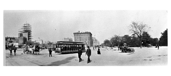 Columbus Circle - Panorama from Broadway to Central Park 1904  - Upper West Side - Manhattan - New York, NY Old Vintage Photos and Images